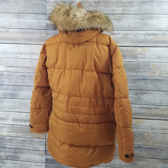 Zara | Jackets & Coats | Nwt Zara Man Orange Fur Hood Quilted Parka Coat | Poshmark